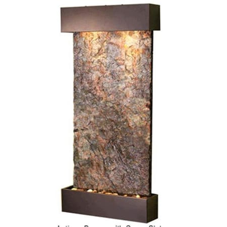 Adagio Adagio WCS3502 Whispering Creek - Green Natural Slate Wall Fountain WCS3502